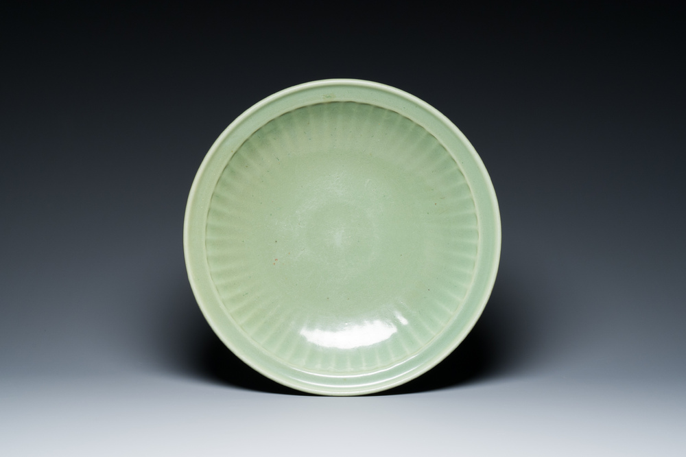 A Large Chinese Longquan Celadon Dish Yuan Ming Rob Michiels Auctions