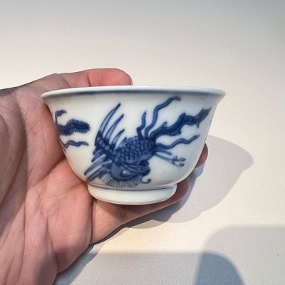 10 Chinese blue and white cups and 16 saucers, Kangxi and later — foto 59