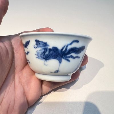 10 Chinese blue and white cups and 16 saucers, Kangxi and later — foto 60