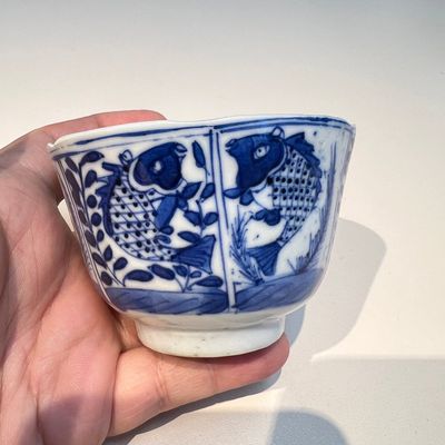 10 Chinese blue and white cups and 16 saucers, Kangxi and later — foto 64