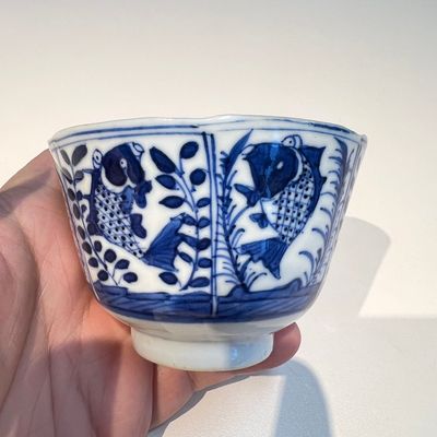 10 Chinese blue and white cups and 16 saucers, Kangxi and later — foto 69