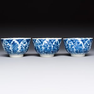10 Chinese blue and white cups and 16 saucers, Kangxi and later — foto 12