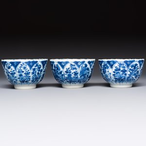 10 Chinese blue and white cups and 16 saucers, Kangxi and later — foto 13
