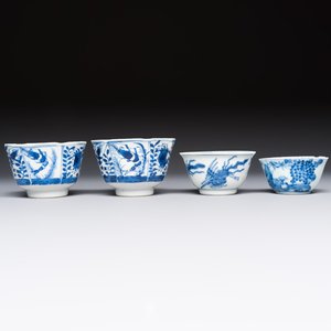 10 Chinese blue and white cups and 16 saucers, Kangxi and later — foto 22