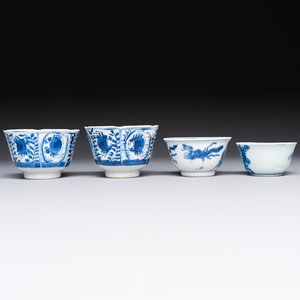 10 Chinese blue and white cups and 16 saucers, Kangxi and later — foto 23