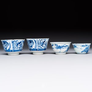 10 Chinese blue and white cups and 16 saucers, Kangxi and later — foto 25