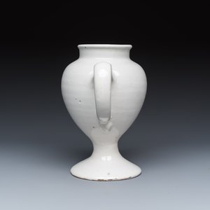 A blue and white Dutch Delft wet drug or syrup jar inscribed 'S CORT: CITRI' — 照片 4
