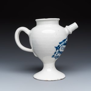 A blue and white Dutch Delft wet drug or syrup jar inscribed 'S CORT: CITRI' — 照片 5