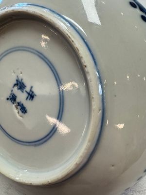 11 Chinese blue and white cups and 10 saucers, Kangxi and jade marks, 18/19th C. — photo 22