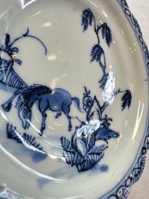 11 Chinese blue and white cups and 10 saucers, Kangxi and jade marks, 18/19th C. — photo 30