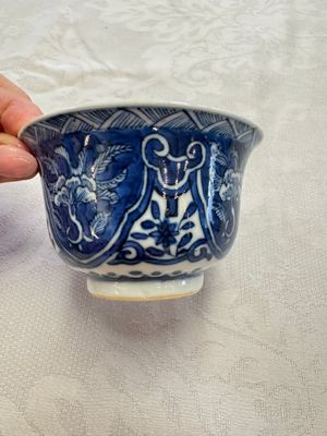11 Chinese blue and white cups and 10 saucers, Kangxi and jade marks, 18/19th C. — photo 45