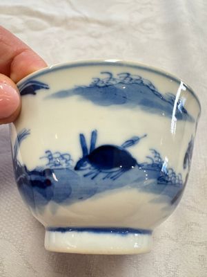 11 Chinese blue and white cups and 10 saucers, Kangxi and jade marks, 18/19th C. — photo 58