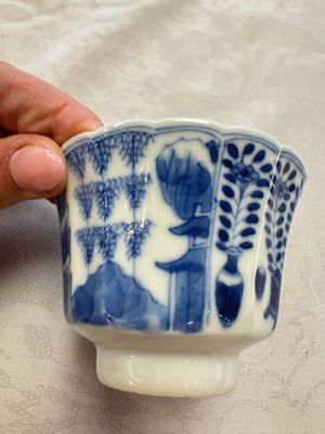 11 Chinese blue and white cups and 10 saucers, Kangxi and jade marks, 18/19th C. — photo 78
