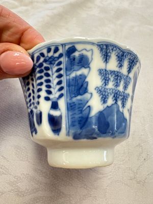 11 Chinese blue and white cups and 10 saucers, Kangxi and jade marks, 18/19th C. — photo 81