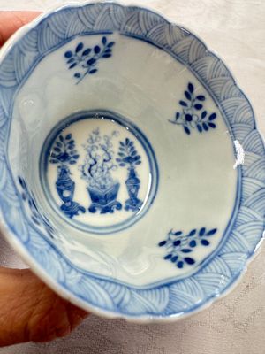 11 Chinese blue and white cups and 10 saucers, Kangxi and jade marks, 18/19th C. — photo 82