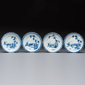11 Chinese blue and white cups and 10 saucers, Kangxi and jade marks, 18/19th C. — photo 2