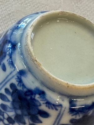 11 Chinese blue and white cups and 9 saucers, Kangxi and jade marks, Kangxi and later — photo 12