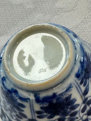11 Chinese blue and white cups and 9 saucers, Kangxi and jade marks, Kangxi and later — photo 13