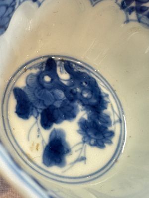 11 Chinese blue and white cups and 9 saucers, Kangxi and jade marks, Kangxi and later — photo 19