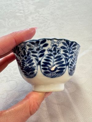 11 Chinese blue and white cups and 9 saucers, Kangxi and jade marks, Kangxi and later — photo 27