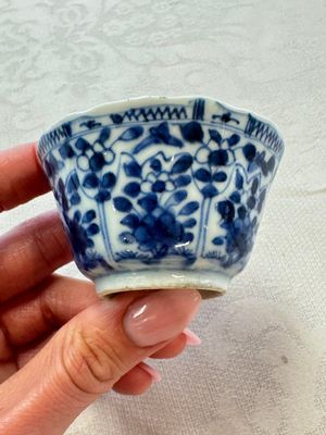 11 Chinese blue and white cups and 9 saucers, Kangxi and jade marks, Kangxi and later — photo 3