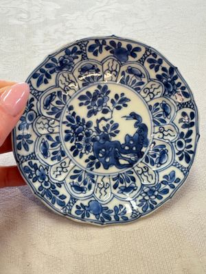 11 Chinese blue and white cups and 9 saucers, Kangxi and jade marks, Kangxi and later — photo 36