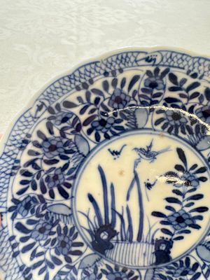 11 Chinese blue and white cups and 9 saucers, Kangxi and jade marks, Kangxi and later — photo 58