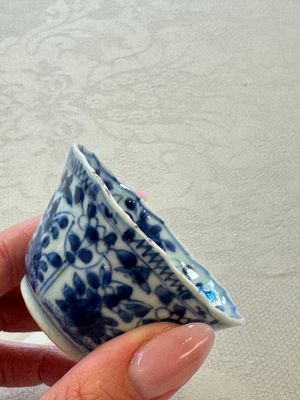11 Chinese blue and white cups and 9 saucers, Kangxi and jade marks, Kangxi and later — photo 8