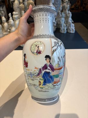 11 Chinese famille rose vases, Guang Hua Yi Pin 光華藝品, Qianlong and Jingdezhen marks, 20th C. — foto 19