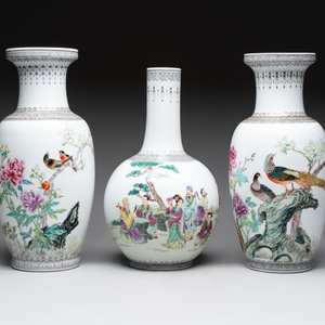 11 Chinese famille rose vases, Guang Hua Yi Pin 光華藝品, Qianlong and Jingdezhen marks, 20th C. — foto 2