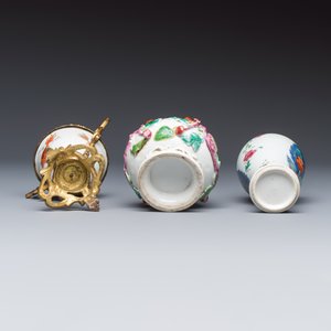 11 Chinese famille rose wares, one with gilt-bronze mounts — 照片 21