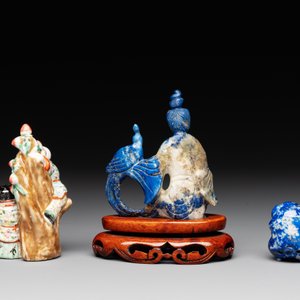 11 Chinese lacquer, carved stone and porcelain wares,  20th C. — photo 6