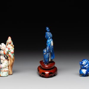 11 Chinese lacquer, carved stone and porcelain wares,  20th C. — photo 7