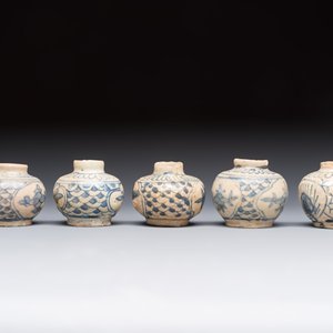 11 Chinese Swatow blue and white jarlets, Ming — photo 5