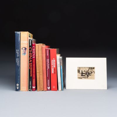 12 books and publications on China, travel and photography, and a sepia photograph of Peking, 1911–2008