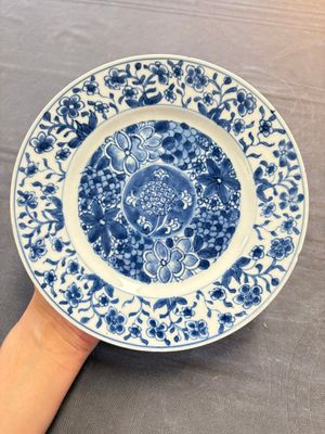 12 Chinese blue and white plates with figural and floral design, 18th C. — 照片 14