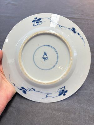 12 Chinese blue and white plates with figural and floral design, 18th C. — 照片 15