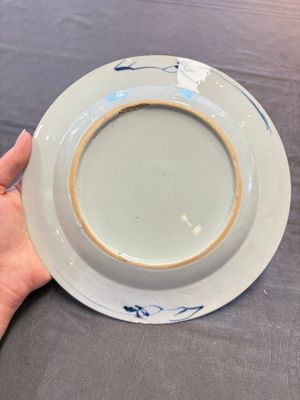 12 Chinese blue and white plates with figural and floral design, 18th C. — 照片 10