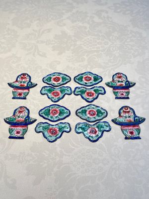 12 Chinese Canton enamel hanging ornaments, 18/19th C. — foto 1