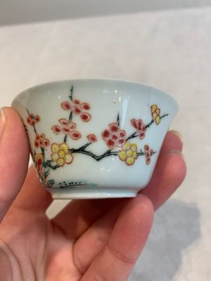 12 Chinese famille rose 'rooster' cups, Yongzheng/Qianlong — photo 24