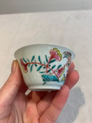 12 Chinese famille rose 'rooster' cups, Yongzheng/Qianlong — photo 30