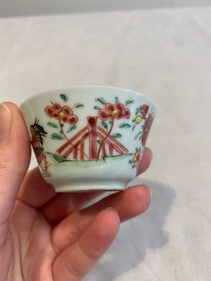 12 Chinese famille rose 'rooster' cups, Yongzheng/Qianlong — photo 55