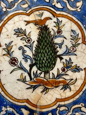 12 polychrome Kubachi pottery tiles with floral design, Dagestan, 19th C. — photo 23