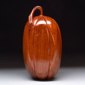 12 various Chinese carved huali and hongmu fruit-form covered boxes, 20th C. — photo 38