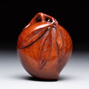 12 various Chinese carved huali and hongmu fruit-form covered boxes, 20th C. — photo 7