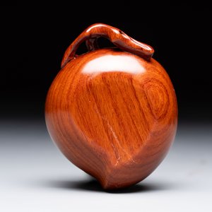 12 various Chinese carved huali and hongmu fruit-form covered boxes, 20th C. — photo 8