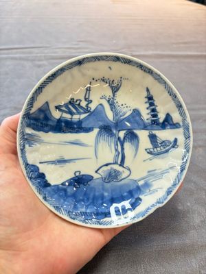 13 Chinese blue and white cups and 15 saucers, Kangxi — 照片 1