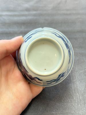 13 Chinese blue and white cups and 15 saucers, Kangxi — 照片 104