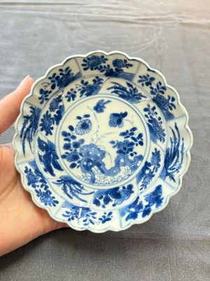13 Chinese blue and white cups and 15 saucers, Kangxi — 照片 41