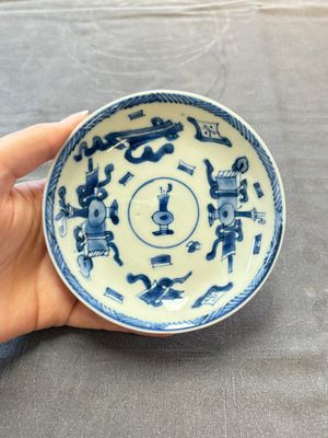 13 Chinese blue and white cups and 15 saucers, Kangxi — 照片 83